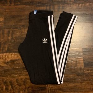 Black/White Adidas Leggings